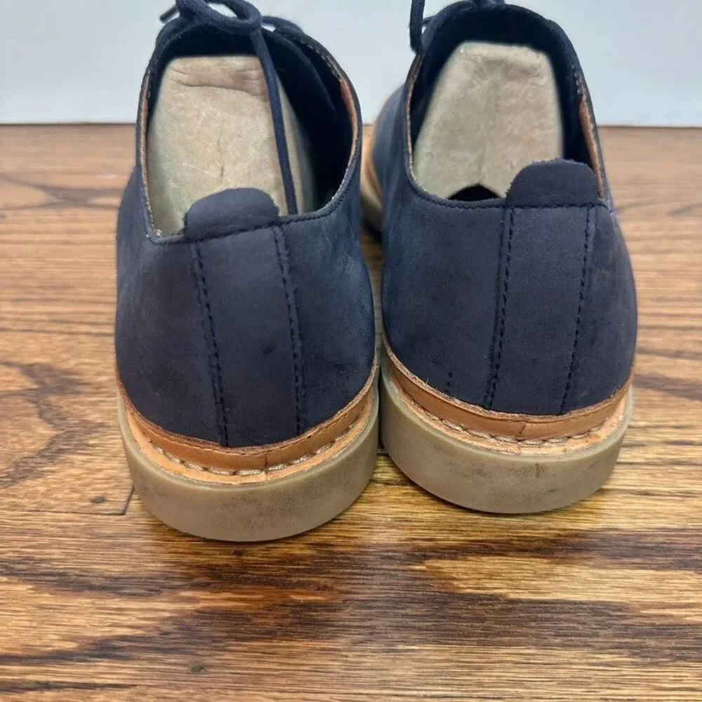 Clarks Clarkdale Derby Dress Shoes‎ Navy Suede Leather Oxford Mens 10